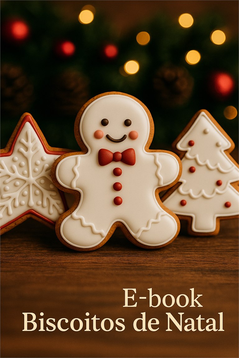 Mockup do e-book Biscoitos de Natal da Manu Rosa